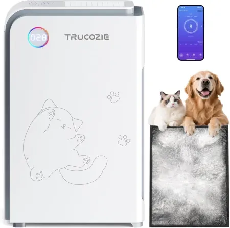 Trucozie 3-in-1 Activated Carbon & HEPA Smart WiFi Large Pet Air Purifier