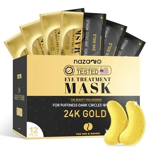 12-Pack 24K Gold Under Eye Patches