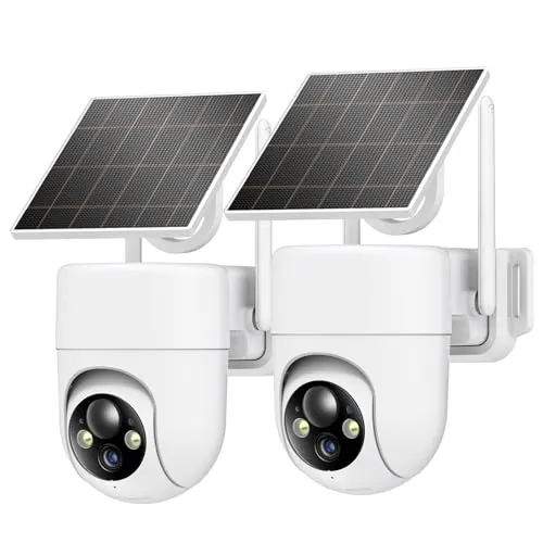 Oculview 2K Solar Security Cameras Wireless Outdoor 2-Pack