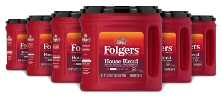 6-Pack Folgers Medium Roast House Blend Ground Coffee (25.9oz Canisters)
