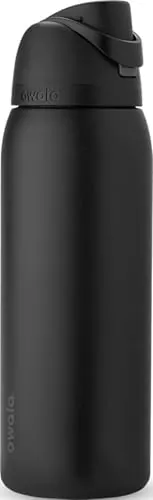 40-Oz Owala FreeSip Insulated Stainless Steel Water Bottle w/ Straw (Black)