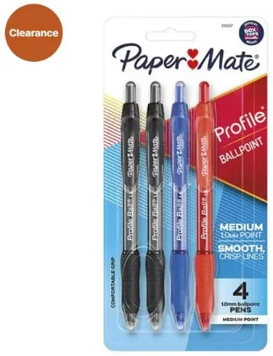 Paper Mate Profile Ballpoint Pen 1.0MM 4-Pack