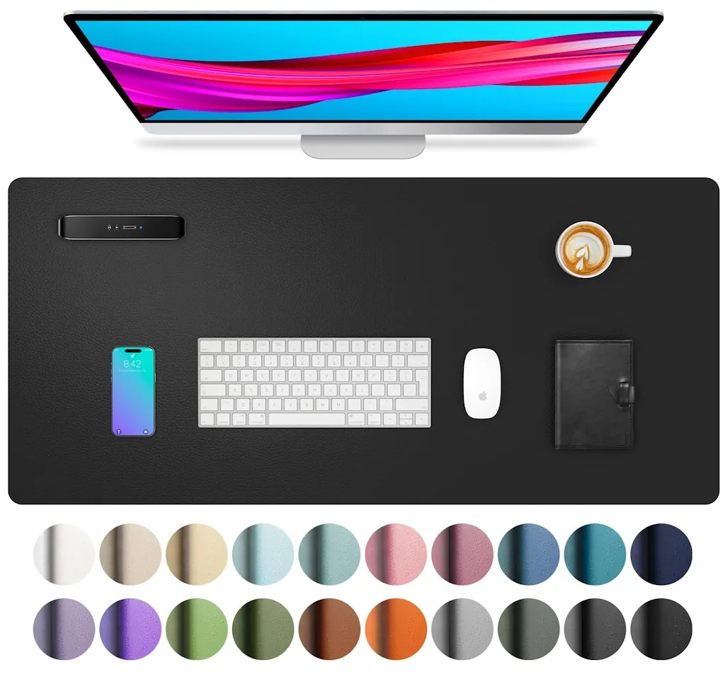 Aothia Non-Slip Waterproof PU Leather Desk Pad Protector