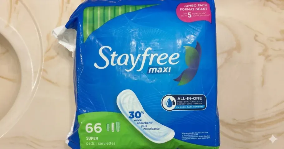 Stayfree Maxi Pads 66-Count