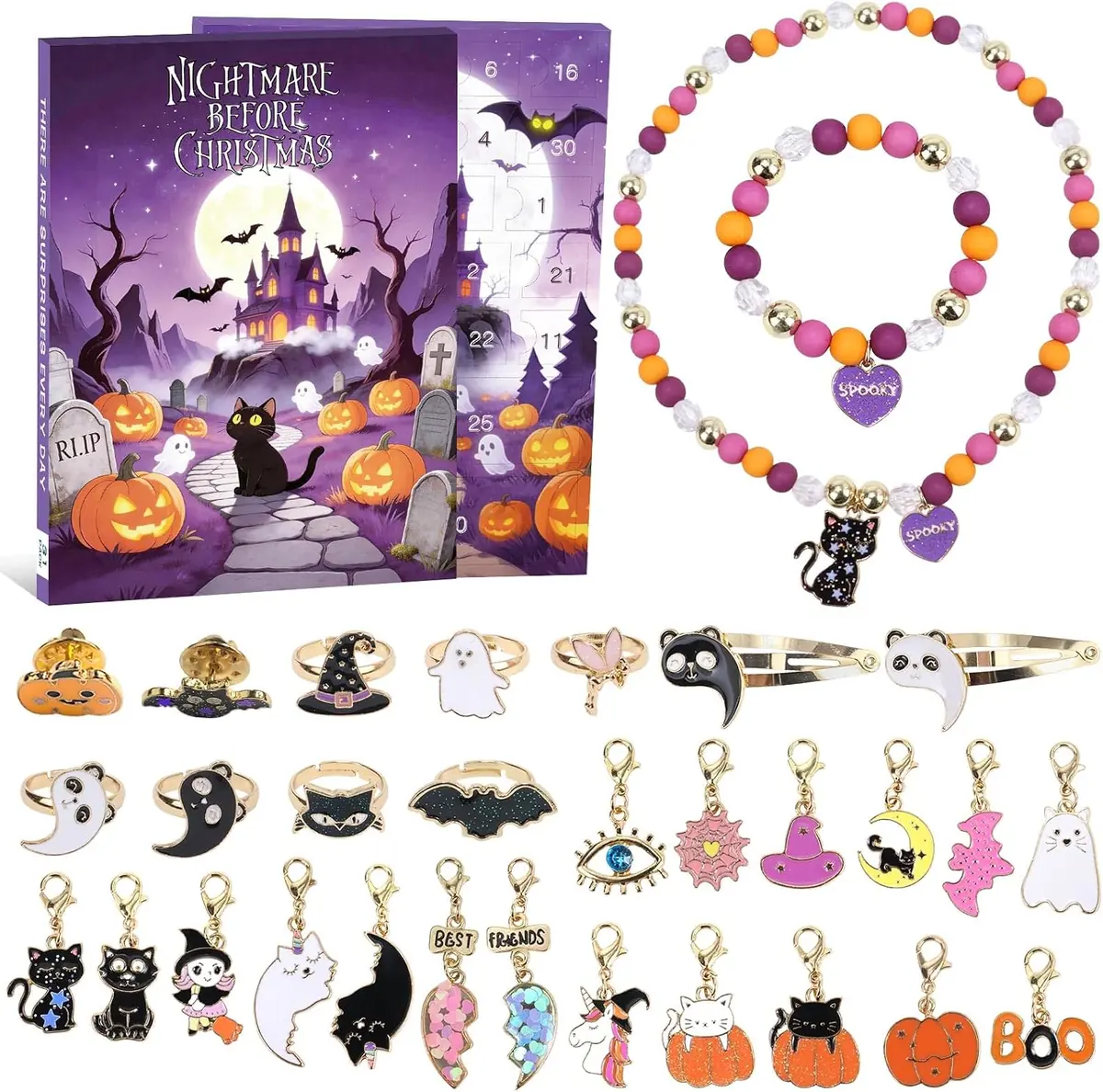 SWIND Halloween DIY Jewelry Making Countdown Calendar