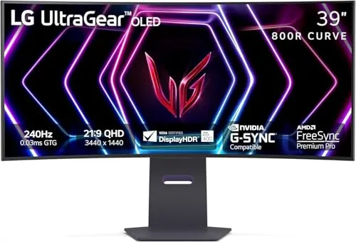 LG 39GS95QE Ultragear OLED Curved Gaming Monitor 39-Inch WQHD 800R 240Hz