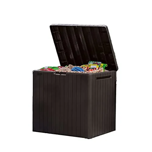 Keter City 30-Gal Resin Outdoor Storage Box (Brown)