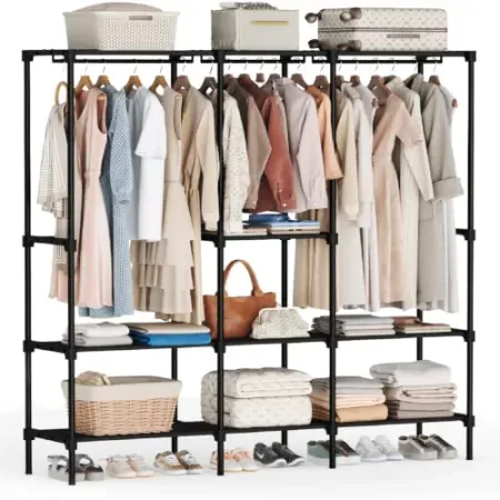 OLIXIS 76" x 15" x 77" Heavy Duty Clothes Rack