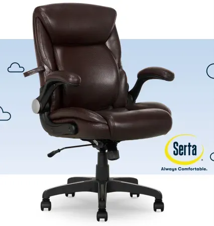 Serta Air Lumbar Bonded Leather Manager Office Chair