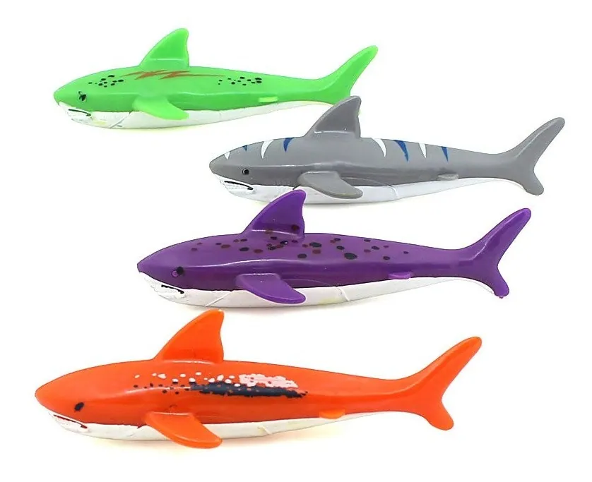 Diving Torpedo Shark Toy 4-Pack