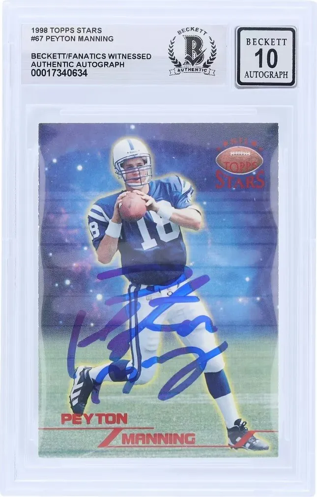 Peyton Manning Indianapolis Colts Autographed 1998 Topps Star #67 Rookie Card