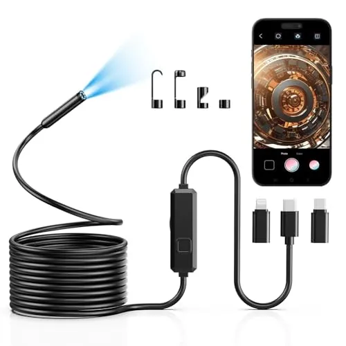 Vorth 16.5-Foot 1920p HD Borescope Inspection Camera