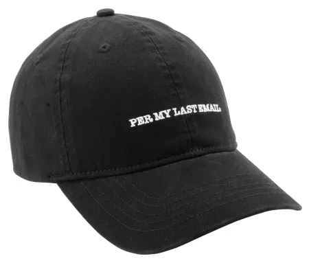 Time and Tru Per My Last Email Cotton Baseball Hat