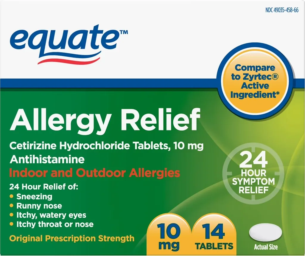 Equate 24 Hour 10mg 14-Count Allergy Relief Tablets