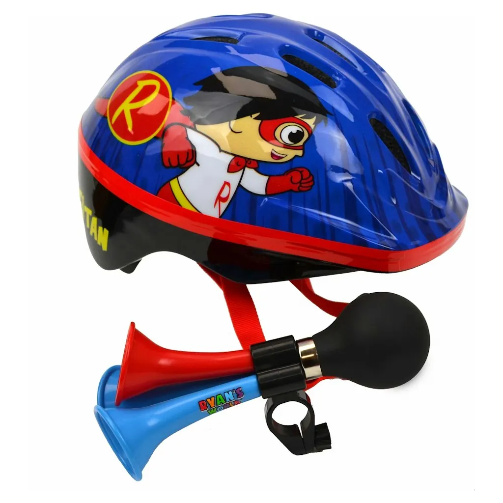 Ryan's World Titan Kids' Bicycle Helmet w/ Triple Horn