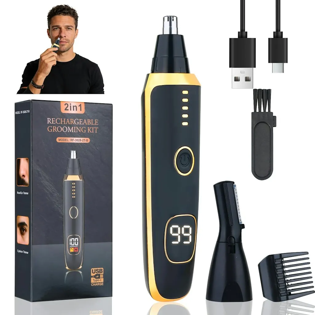 Yunmiss 2-in-1 USB Rechargeable Nose & Ear Hair Trimmer