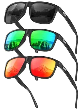 3-Pack CIFOYA Retro Polarized Men's Sunglasses