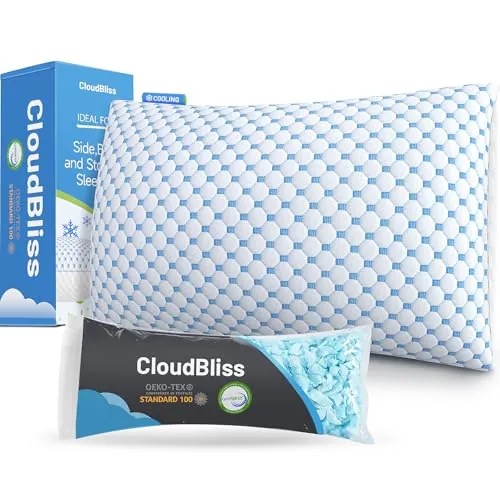 CloudBliss Shredded Memory Foam Cooling Pillow
