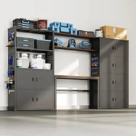 FLEXIMOUNTS 3-in-1 Garage Storage Cabinet System