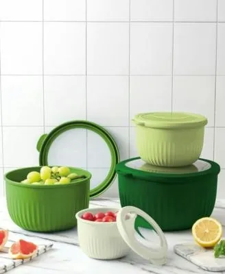 Art & Cook 8-Piece Round Nesting Bowl Set w/ Lids