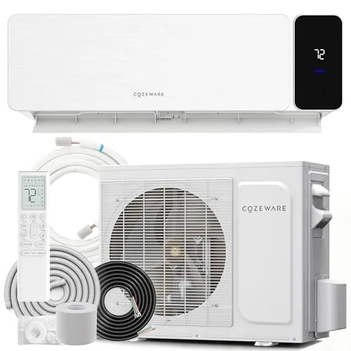 Cozeware 9,000 BTU 18 SEER2 115V Ductless Mini Split Air Conditioning and Heating System