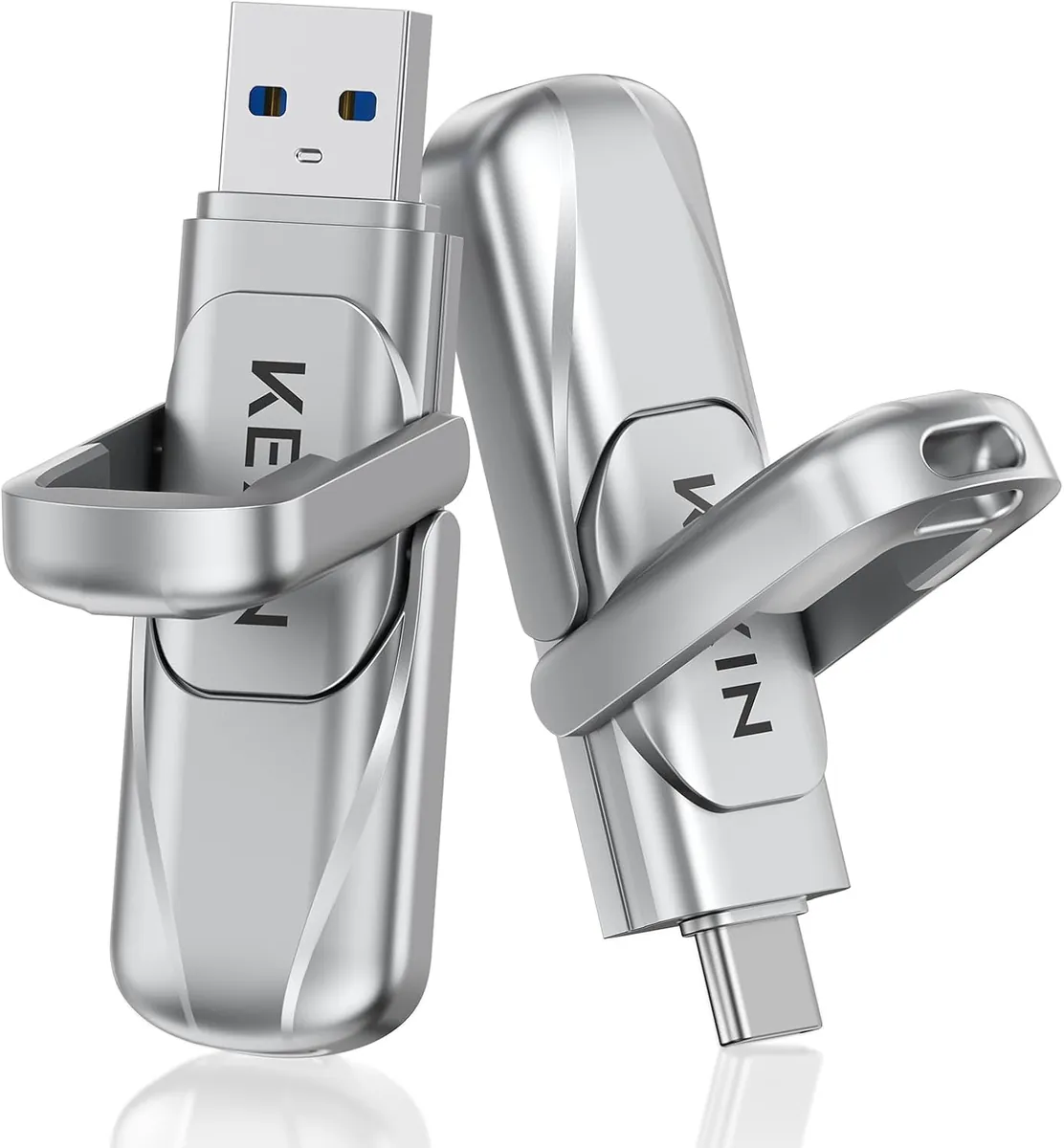 KEXIN 128GB USB 3.2 Dual Flash Drive Up to 450MB/s