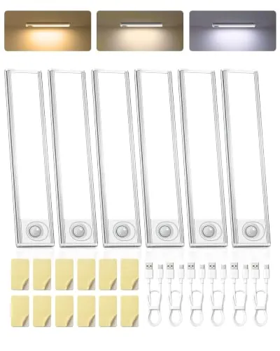 6-Pack Under Cabinet Lights Motion Sensor Light Indoor Counter Lights