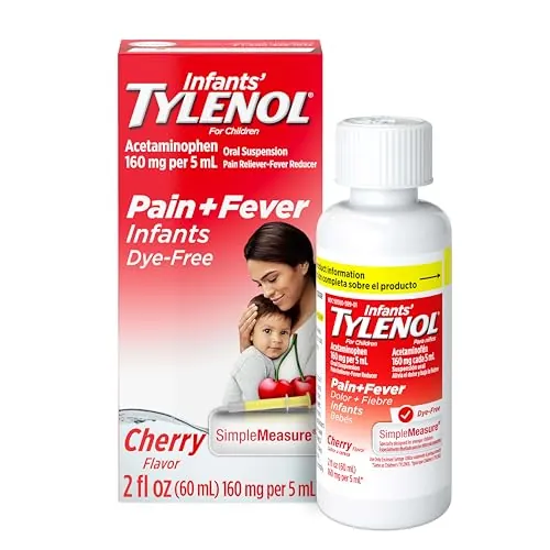 2-Oz Tylenol Infants' Acetaminophen Pain & Fever Relief Oral Suspension Cherry Dye-Free