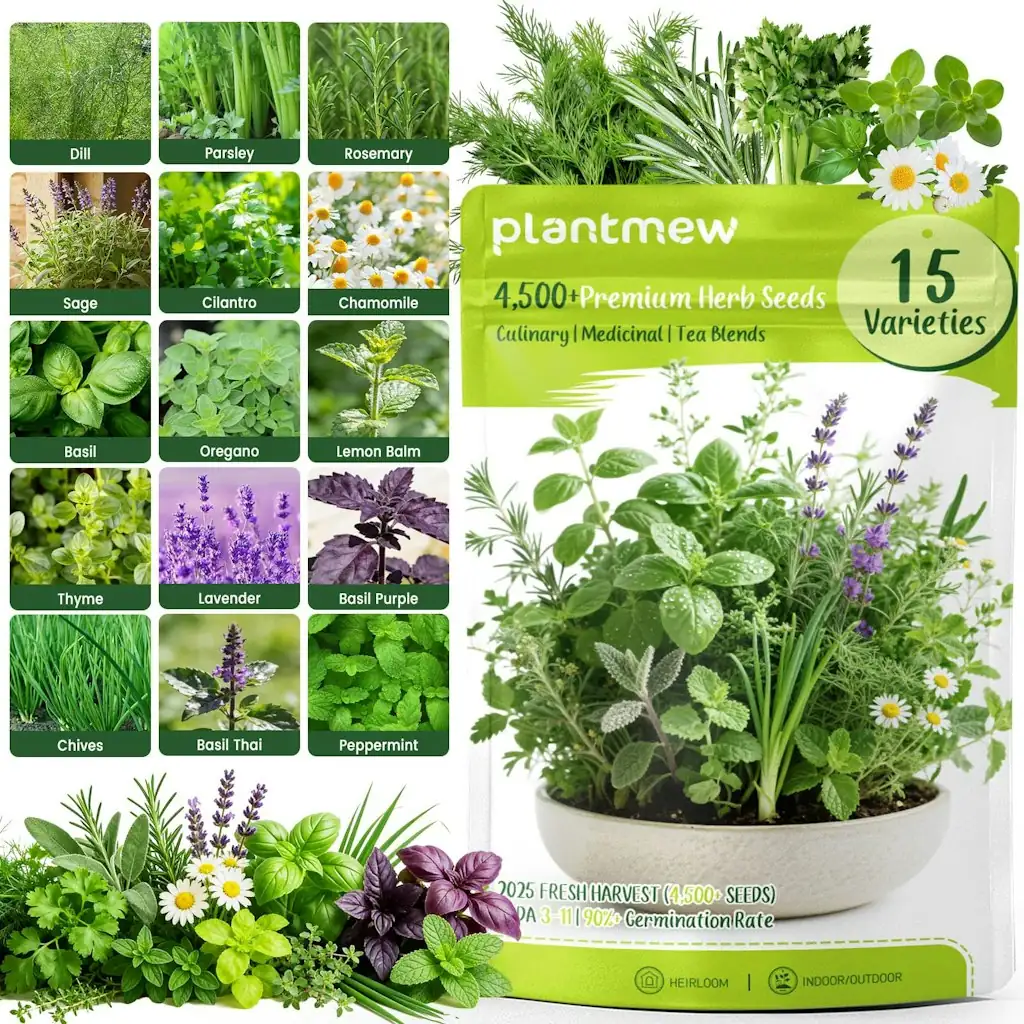 4,500+ Non-GMO Heirloom Herb Seeds