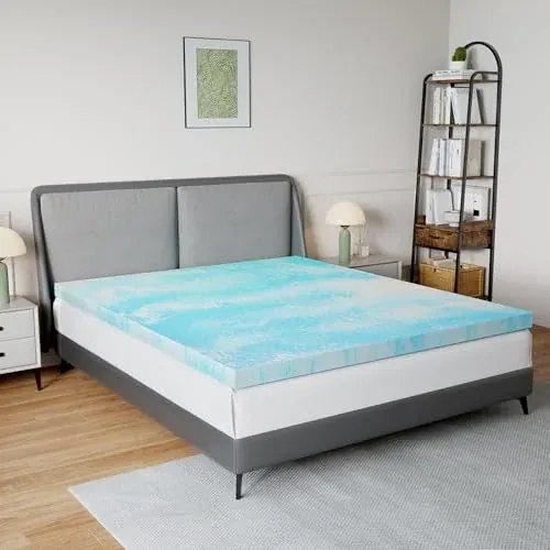 Novilla Cooling Gel Memory Foam Mattress Topper 2 Inch Full Size
