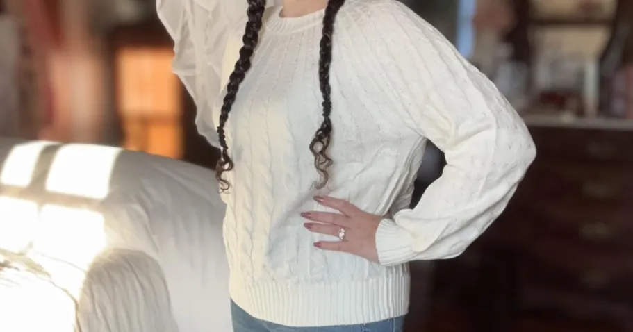 Merokeety Women’s Cable Knit Sweater
