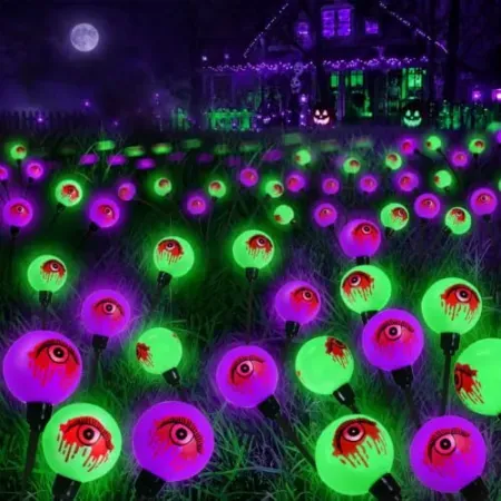 6-Pack EEW 36-LED Solar Halloween Decorations Eyeball Lights