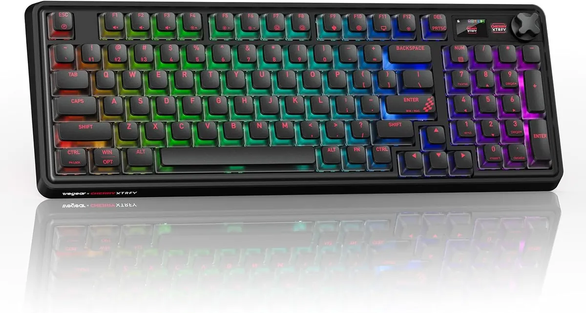 wegear PIXIU 98 Key Gasket RGB Mechanical Keyboard (Cherry MX2A Linear or Tactile)
