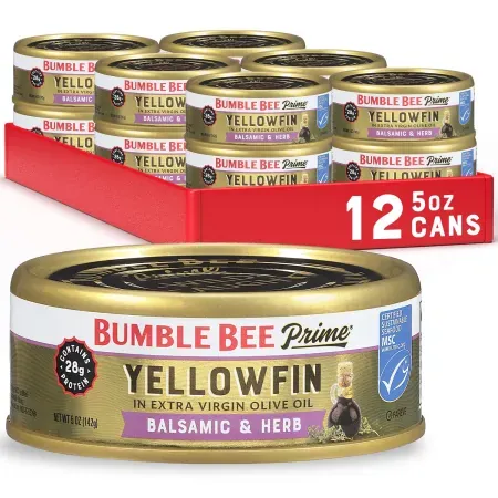 12-Pack 5oz Bumble Bee Prime Yellowfin Tuna in Extra Virgin Olive Oil