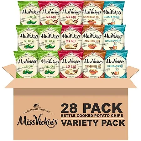 28-Pk 1.375-Oz Miss Vickie's Kettle Cooked Potato Chips (Variety)