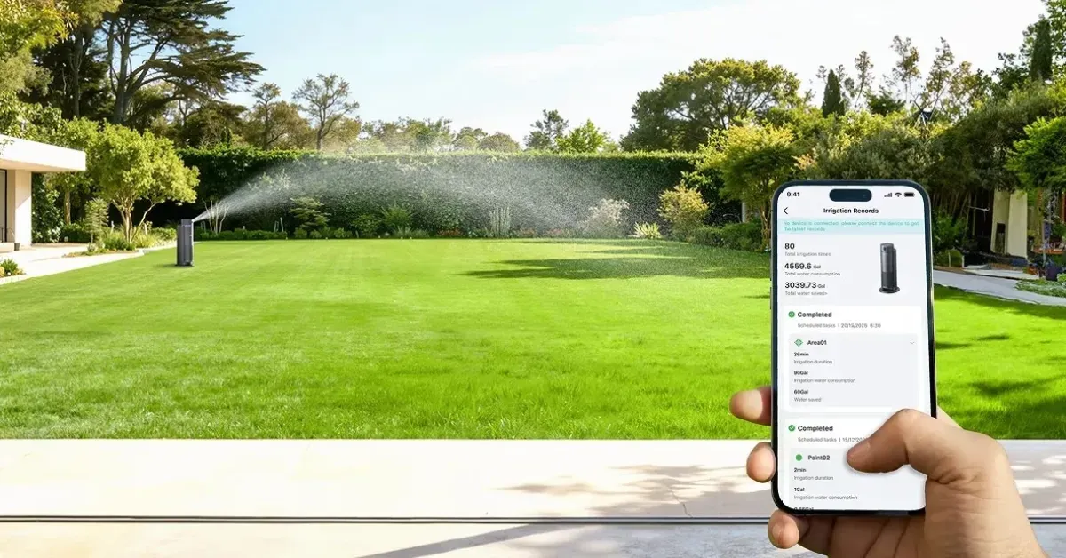 IrriSense 2 Multi-Zone Smart Irrigation System and Sprinkler back