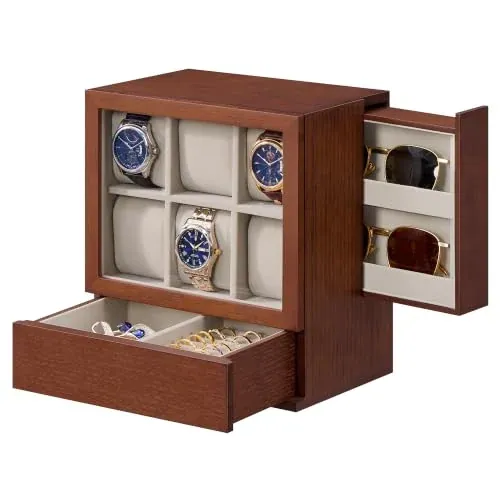 SONGMICS 6-Slot Vertical Display Watch Box