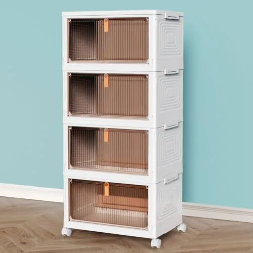 CTSNSLH 4 Tier 23QT Plastic Storage Bins with Lid