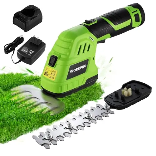 WORKPRO 12V Cordless 2-in-1 Grass Shear & Shrubbery Trimmer