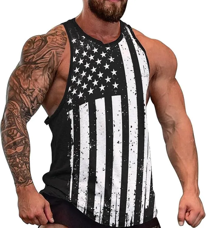 Men's American Flag Tank Top (XXL only): 1-cent + free shipping w/