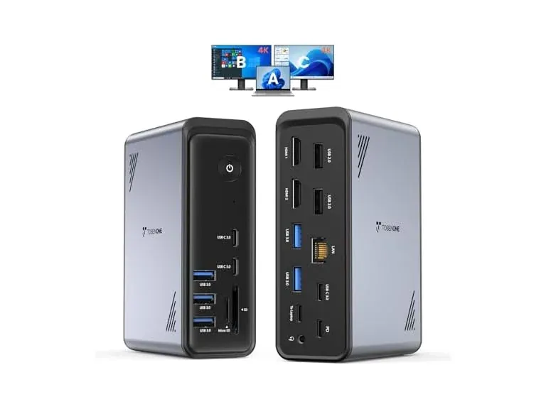 TobenONE Laptop Docking Station Dual Monitor
