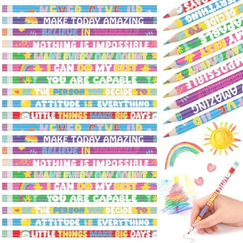Motivational Rainbow Colored Pencils 100 Pcs