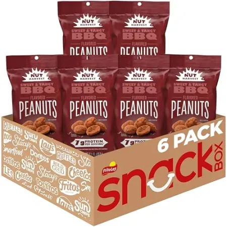 6-Pack 5oz Nut Harvest Flavored Peanuts