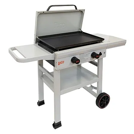 26" LOCO 2-Burner Classic SmartTemp Propane Flat Top Griddle (Chalk)