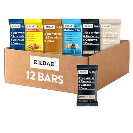 Prime: 12-Pack 1.8-Oz RXBAR Protein Bars (6-Flavor Variety Pack)