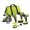 Ryobi One+ 18V Cordless 4-Tool Combo Kit w/ 2 Batteries