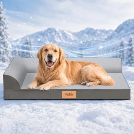 WARKEY 40" x 31.9" Cooling Orthopedic Memory Foam Dog Bed