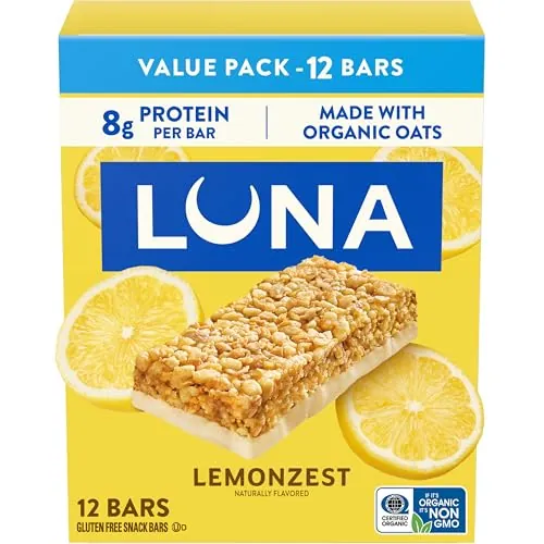 LUNA Bar Lemon Zest Bars 12-Count
