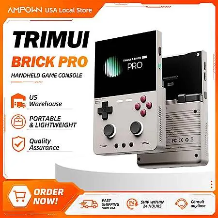 Trimui Brick Pro Handheld Game Console w/ 3.95" IPS Display & 5000mAh Battery