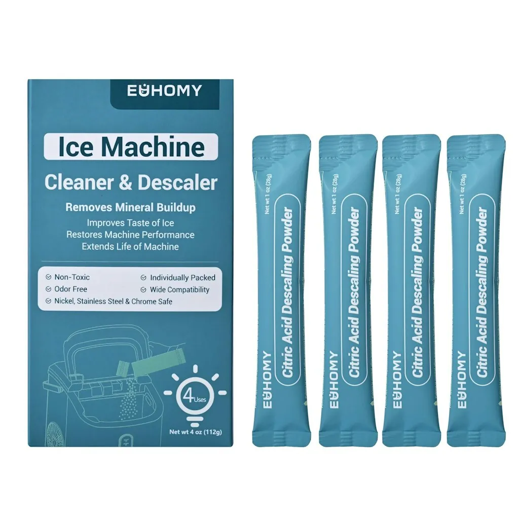 EUHOMY Ice Maker Cleaner & Descaler 4-Use Pack